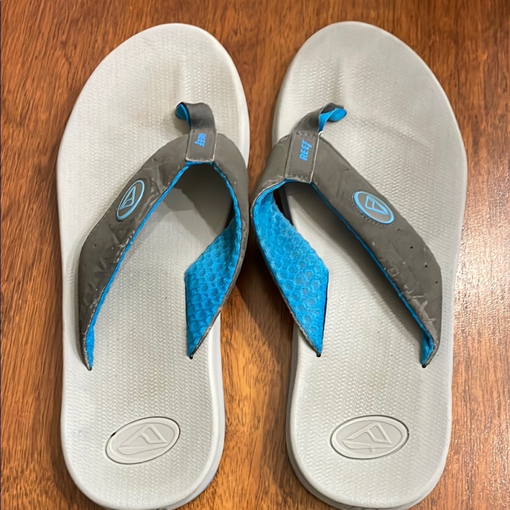 Reef Charcoal and Aqua Sandals